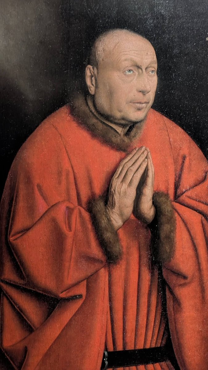 boussemaer_art's tweet photo. 1/2 Commandé par le notable gantois Joost Vijd à Hubert van Eyck et achevé en 1432 par son frère Jan van Eyck, le retable de l’Agneau mystique, une fois ouvert, mesure environ 3,75 mètres de haut sur plus de 5 mètres de large. Il est présenté à la cathédrale de #Gand. https://t.co/JUJrcgeIAj