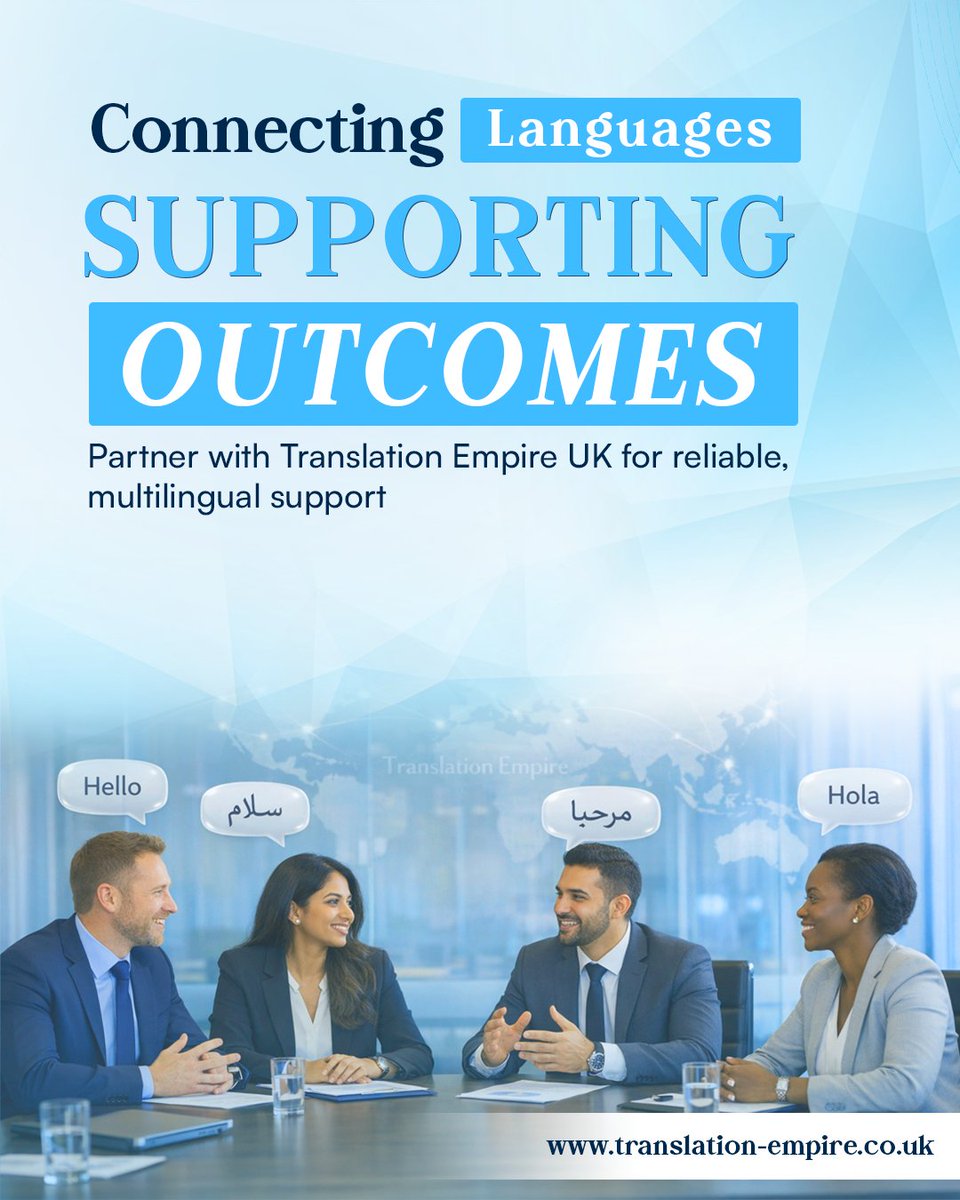 Communication doesn’t stop at borders, and neither do we.

Global linguists. UK-focused service. Reliable, culturally accurate support when it matters most.

🌐 translation-empire.co.uk
#TranslationEmpireUK #LanguageServices #MultilingualSupport