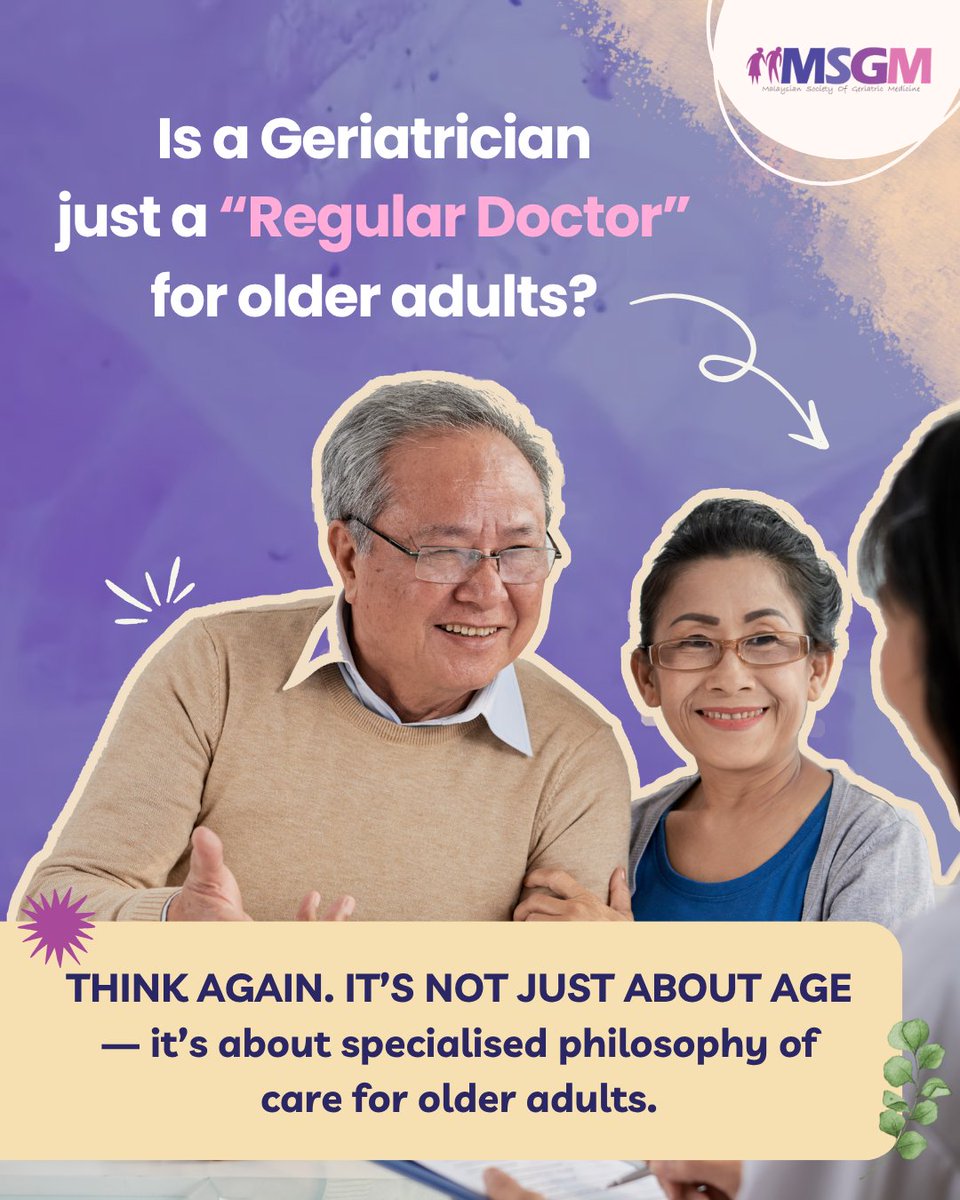 msgm_geriatric's tweet image. Many think geriatricians are just doctors for older adults…
But their role is far more specialised.

👉 Read more to understand why it matters

#MSGM #GeriatricMedicine #GeriatricCare #GeriatricHealthcare