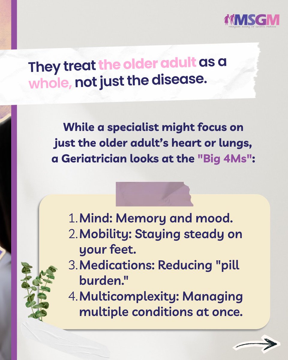 msgm_geriatric's tweet image. Many think geriatricians are just doctors for older adults…
But their role is far more specialised.

👉 Read more to understand why it matters

#MSGM #GeriatricMedicine #GeriatricCare #GeriatricHealthcare