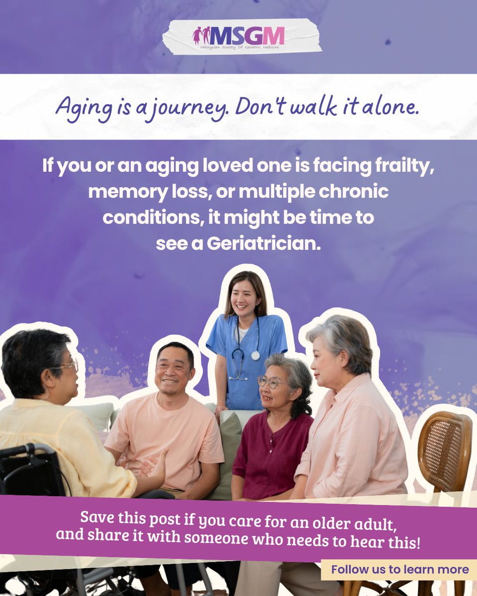 msgm_geriatric's tweet image. Many think geriatricians are just doctors for older adults…
But their role is far more specialised.

👉 Read more to understand why it matters

#MSGM #GeriatricMedicine #GeriatricCare #GeriatricHealthcare
