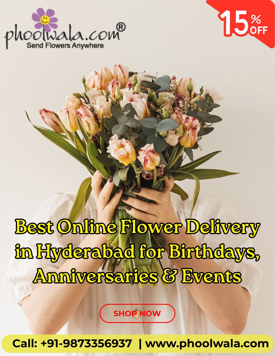 phoolwala's tweet photo. Distance is no longer a barrier with #Phoolwala. Easily send flowers to Hyderabad with fast online bouquet delivery in Hyderabad &amp; enjoy seamless online flower delivery in Hyderabad. 

Call: +91 9873356937
https://t.co/j4QvhqQycK

#SendFlowersHyderabad #FlowerDeliveryInHyderabad https://t.co/LHr1CMDGcj