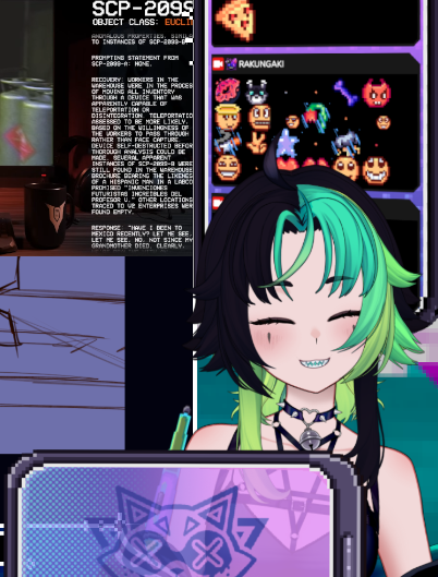 SCPs and art.. so dumb! 
make sure to follow me if you wanna come hang out with me while I draw 👉👈
@ rakungaki on twitch <3