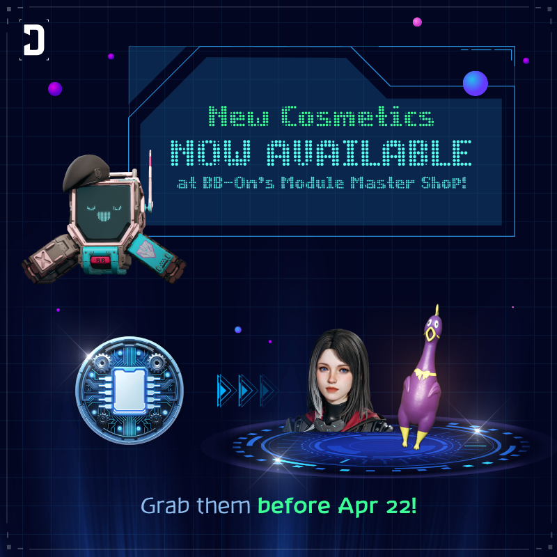 FirstDescendant's tweet photo. New customization items just dropped in BB-On’s Module Master Shop with the #TFD0326Patch 🌸
Visit BB-On in Albion and grab them now!

⚠️ Quick heads-up:
- Daily missions & token limits reset at 00:00 PDT 
- Earn up to 1,000 Master Tokens per day from enemy defeats 
- Mission rewards are counted separately, so don’t miss out!

Gear up and make every token count 💪