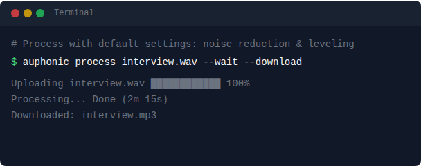 Auphonic tweet media