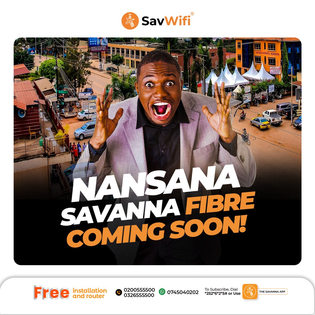 SavannaFibre's tweet image. The future of internet in Nansana starts now. ⚡📶
No more compromises, no more waiting, just powerful fibre connectivity designed for modern living. SavWifi is on its way. 🔥
#SavWifi
#Getready
#Twicethespeed
#Halftheprice