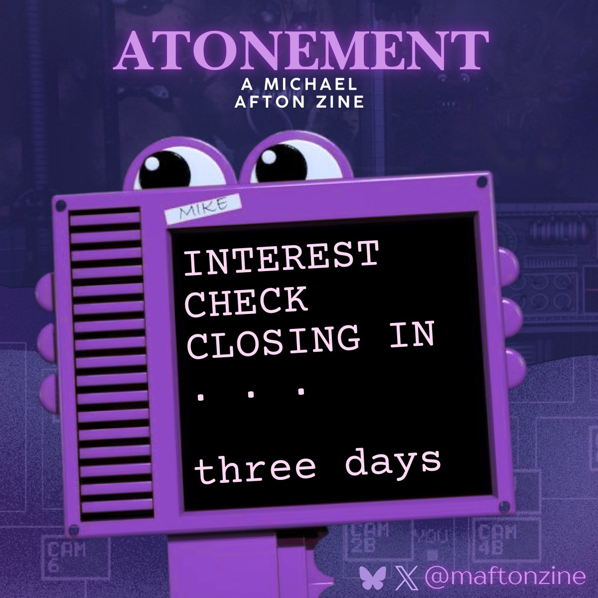 Atonement : A Michael Afton Zine tweet media