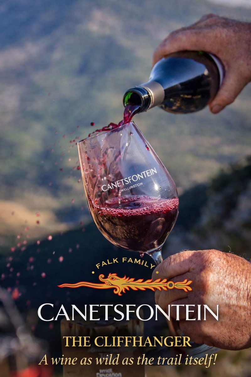CanetsfonteinSA's tweet photo. The Cliffhanger is more than just a wine — it’s a tribute to Canetsfontein’s most exhilarating experience: the legendary Cliffhanger Mountain Bike trail!
For more info about the trail, to book a ride - OR order the wine,  Contact 071 248 1222.
#Canetsfontein #thecliffhanger https://t.co/G2DFYsy5T9