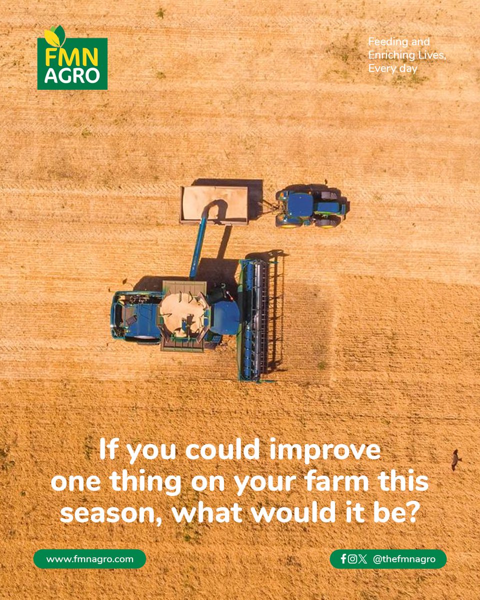 TheFMNAgro's tweet image. Every farm faces unique challenges -soil fertility, pest management, or livestock health. What’s your top priority this season?

Drop a comment below and let’s start a conversation with fellow farmers.

#FMNAgro #Farming #agriculture #FarmerCommunity