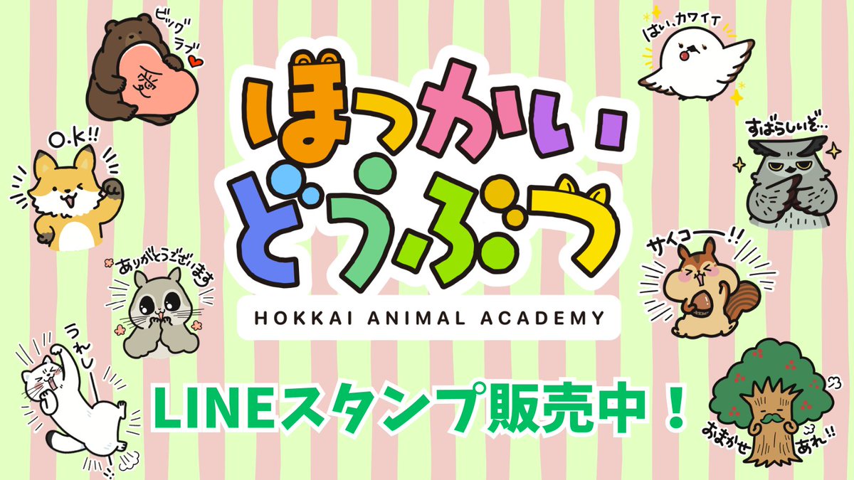 ほっかいどうぶつのLINEスタンプが出たよ～ッ！！✨

か、かわいい…！！
みんなチェックしてね～！☺️

▼詳細はこちらから
line.me/S/sticker/3337…