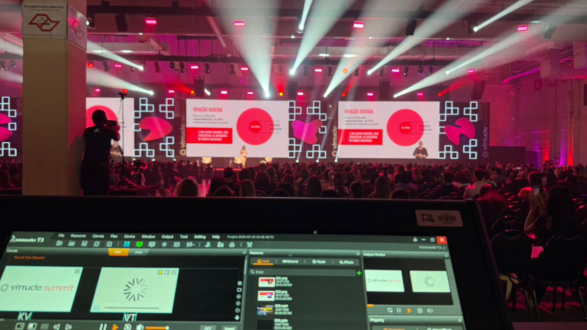kystartech's tweet photo. 🎤 Vittude Summit | São Paulo, Brazil
Powered by Kystar Kommander T3, delivering clear and dynamic visuals for presentations and panels. Flexible output mapping ensures seamless, well-structured content across the screen.

#Kystar #KommanderT3 #LED #controlsystem #EventTech https://t.co/Nx2UvVvXud