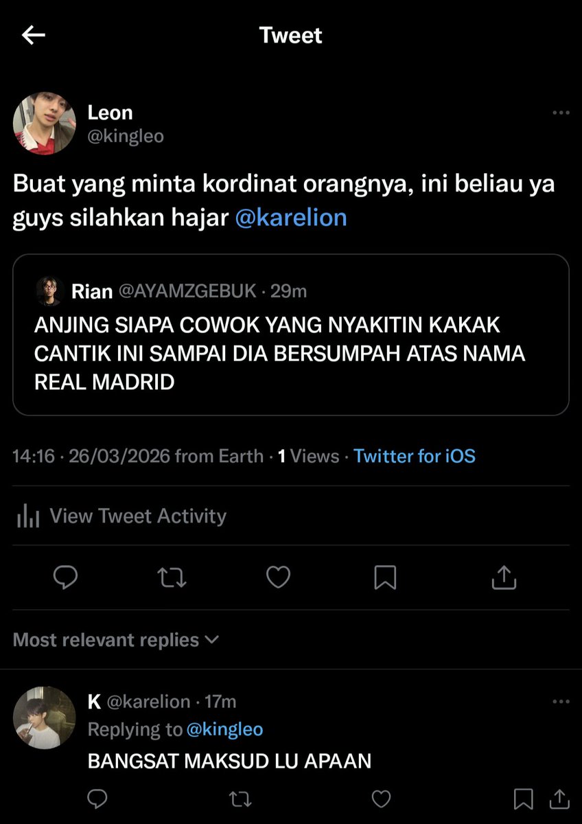 hezinlong's tweet photo. Leon jangan gitu Leon. https://t.co/rpvJ38hoNO