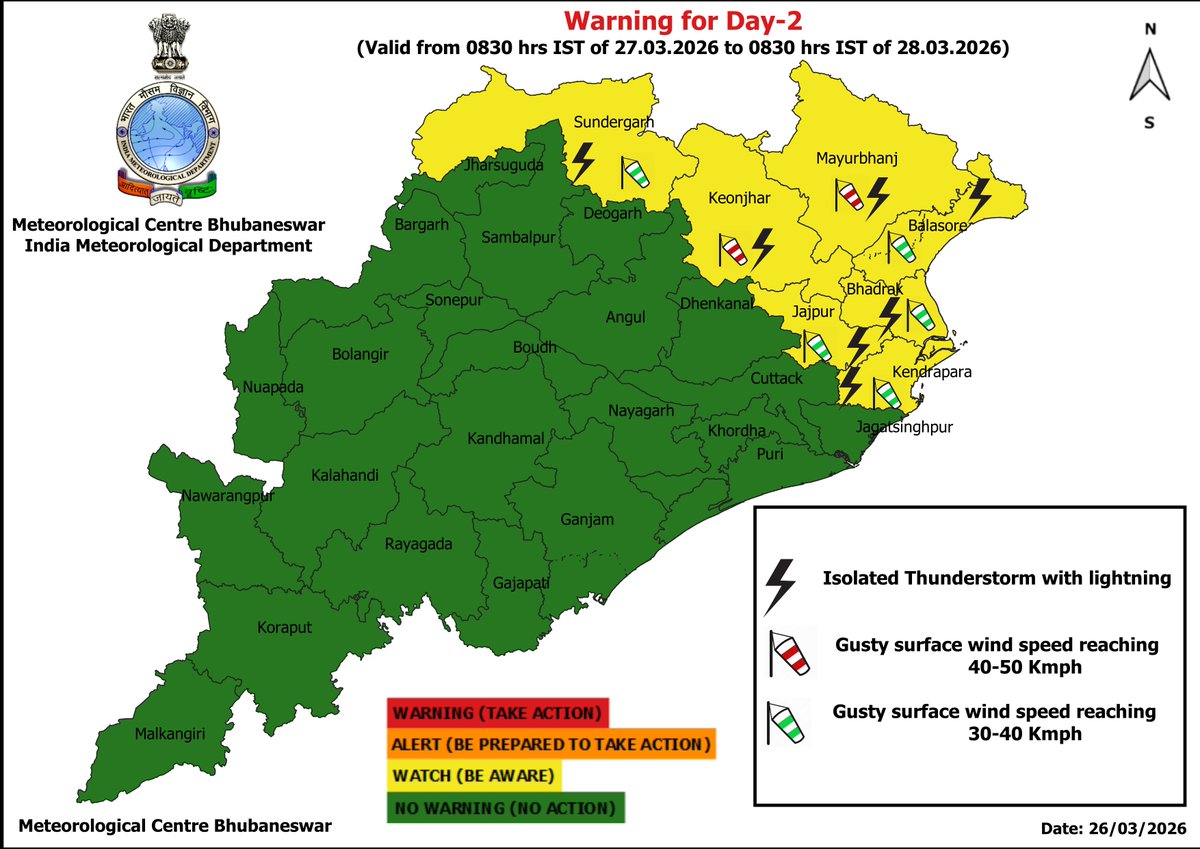 Meteorological Centre, Bhubaneswar tweet media