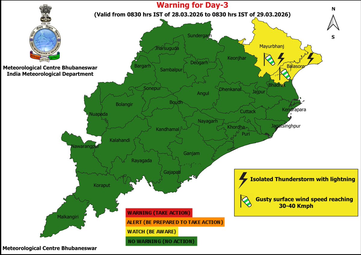 Meteorological Centre, Bhubaneswar tweet media