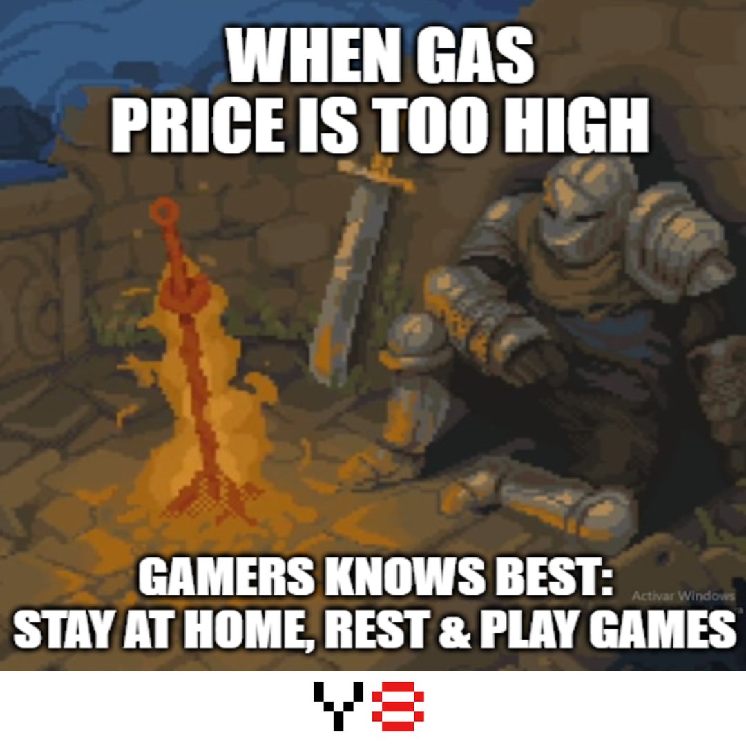 y8_com's tweet image. "Gas prices too high? 🛡️ Rest or play at home, weary traveler 🎮🔥"

Play games on Y8 - The biggest modern HTML5 gaming platform!"

#Y8 #Y8online #Y8homegaming #Y8forever #Y8StayatHome #Y8restorplay #Y8gaming