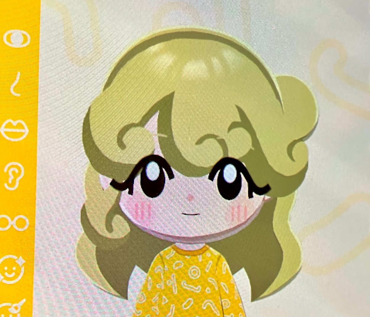 pokka730's tweet photo. ゲームのタッチに馴染ませつつ、かわい��mii作るの慣れてきた(主観)　

フェイスペイントで髪の毛を描く時は、透明ロックかけて、影(ベタ塗り)と髪のツヤ(四角のぼかしブラシで)を描き込んだらそれっぽくなる❗️ https://t.co/sfbyqjkVSX