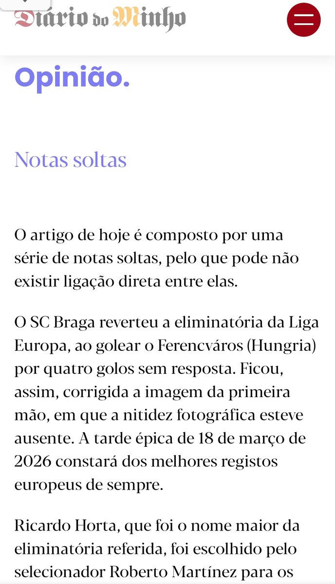 ACostascb's tweet photo. Diário do Minho 

https://t.co/SGTkDn1xm1 https://t.co/1J2VFiaag4