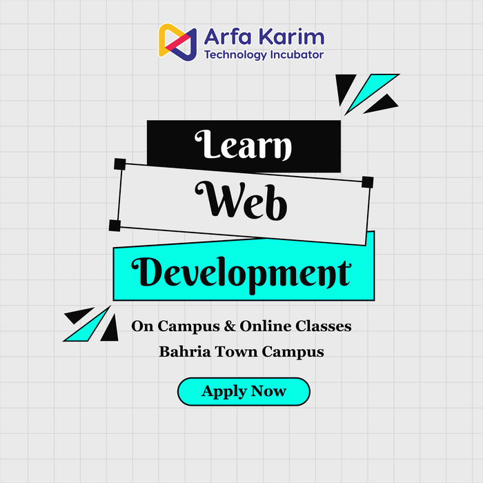 ArfaKarim_Tech's tweet photo. Arfa Karim Technology Incubator | Web Development !

Learn web development from industry experts with on-campus and online classes at Bahria Campus. 

Gain skills.
Apply:https://t.co/wsQk4oDELW
0321-1119651 🇵🇰
#ArfaKarimTech #WebDevelopment #WebDevBootcamp #BahriaTownCampus https://t.co/UxxOfjtn9B