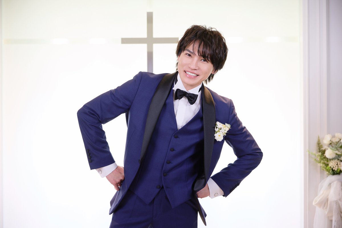 tx_saretagawa's tweet photo. ⋱⋱オフショット📸⋰⋰

タキシード姿で可愛いポーズの義隆💍

おふざけポーズをお願いしたら、このポーズをしてくれた#二階堂高嗣 (#KisMyFt2)さん！

#サレタ側の復讐 🤝🔥
📅4月1日(水)深夜1時放送スタート⛓️
#TVer のお気に入り登録をお願いします❕
🔗https://t.co/4rd8kq2g56 https://t.co/e7dBLZuoLL