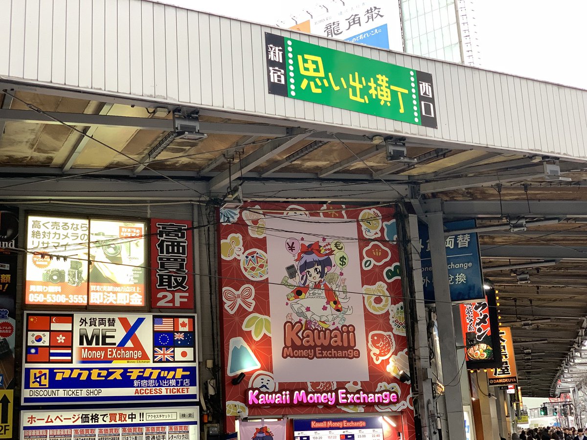 都内で両替するなら
この通りが1番レート良い
(自分調べ)

新宿思い出横丁

#両替
#外貨