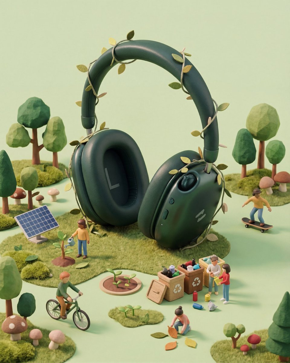 Havitofficial's tweet image. Green isn’t a trend. 
It’s a lifestyle. 🌳 
Sustainable sound, always on for you.💚  
#HAVIT#SPACES1 #ecodesign#greenlife#techie