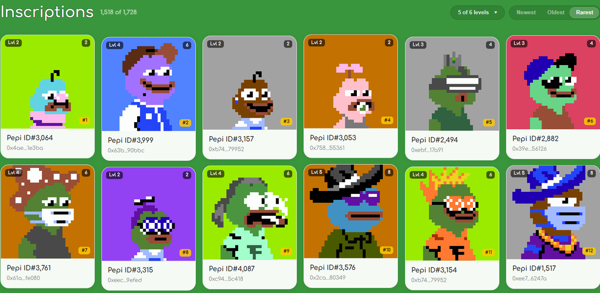 Pepe Inscriptions tweet media