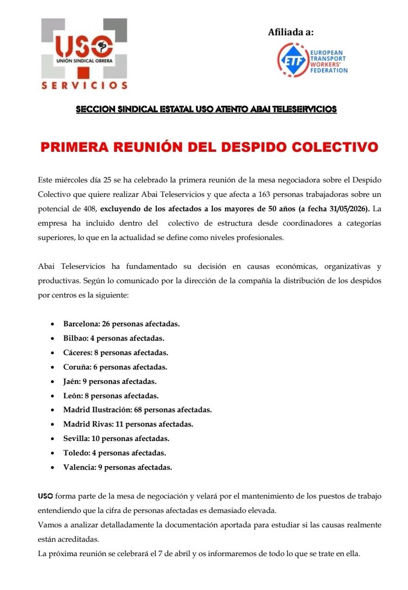 USO Servicios tweet media