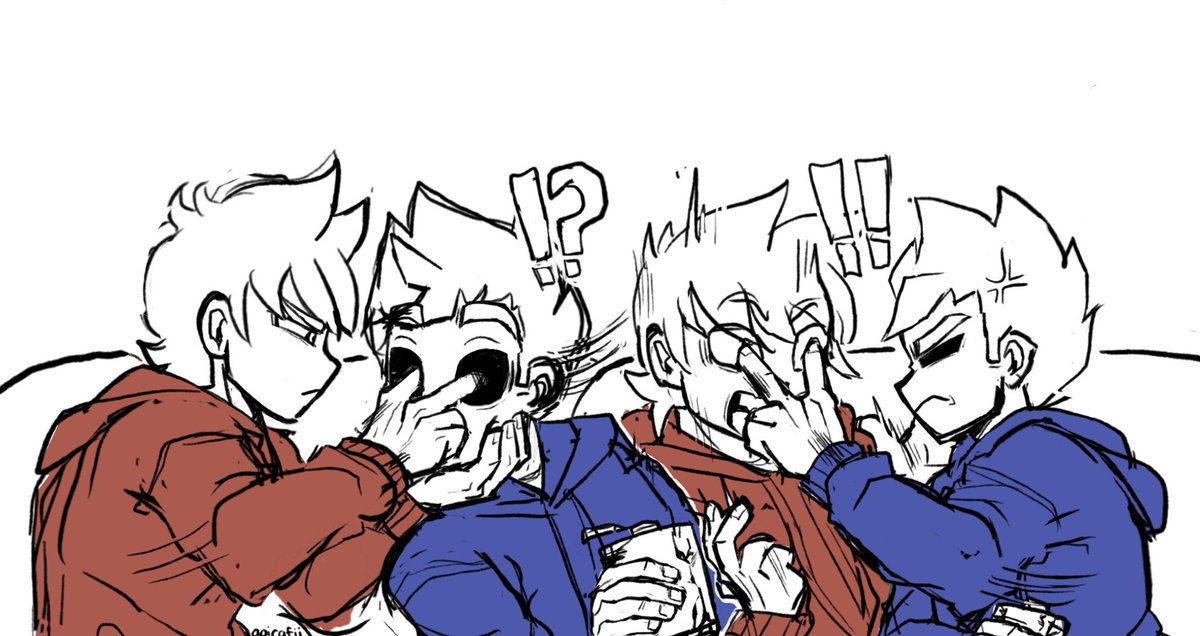 aoicafii's tweet photo. Curiosity killed the cat (or poked their eyes out) #tordtom #tomtord https://t.co/hGRgSBYo87
