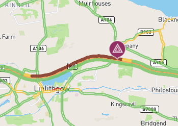 trafficscotland's tweet image. ❗️NEW 🕐08:15

#M9 - J3

Lane Two is currently blocked Eastbound on the #M9 at J3 following a multi-vehicle collision.

Police are on scene...with traffic beginning to build in the area so please #takecare

@SETrunkRoads