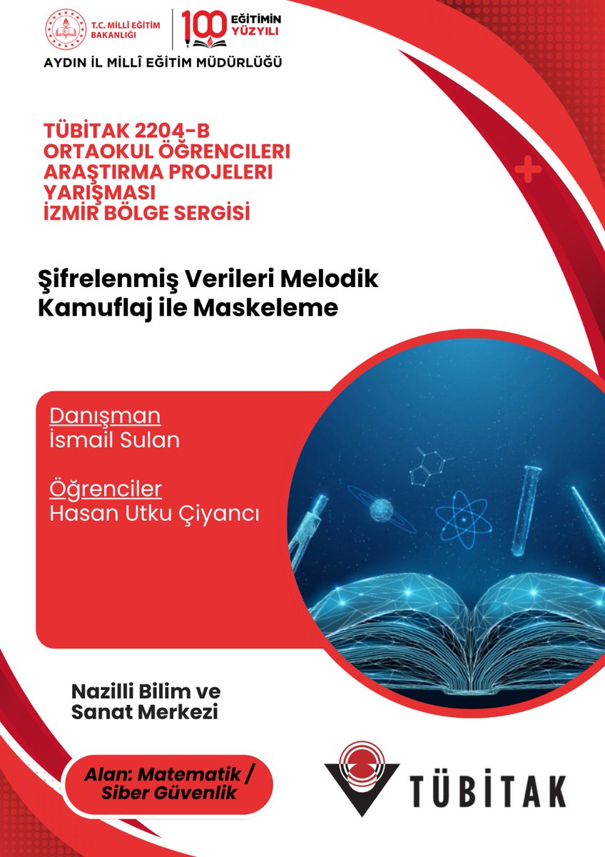 Aydin_MEM's tweet photo. 🔬📚 TÜBİTAK 20. Ortaokul Öğrencileri Araştırma Projeleri Yarışması kapsamında ilimiz genelinde 7 farklı bilim alanında hazırlanan toplam 10 projemiz, "İzmir Bölge Sergisi"nde ilimizi gururla temsil etmeye hak kazandı.👏

📍30 Mart – 2 Nisan 2026 tarihleri arasında İzmir’de gerçekleştirilecek olan bölge yarışmaları ve ödül töreninde geleceğin dünyasını bugünden tasarlayan, merak eden ve üreten evlatlarımızın heyecanına ortak oluyoruz. 

Fikirleriyle bilim dünyasına değer katan, #Aydın’ın başarı çıtasını yukarı taşıyan tüm öğrencilerimizi ve onlara rehberlik eden kıymetli danışman öğretmenlerimizi gönülden tebrik ediyor, tüm ekibimize başarılar diliyoruz.✨️

@tcmeb
@Yusuf__Tekin
@Tubitak 
@mehmetyigitmem