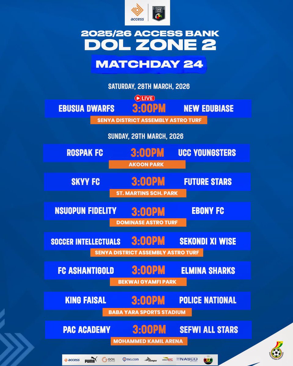 🇬🇭 Access Bank Division One League tweet media