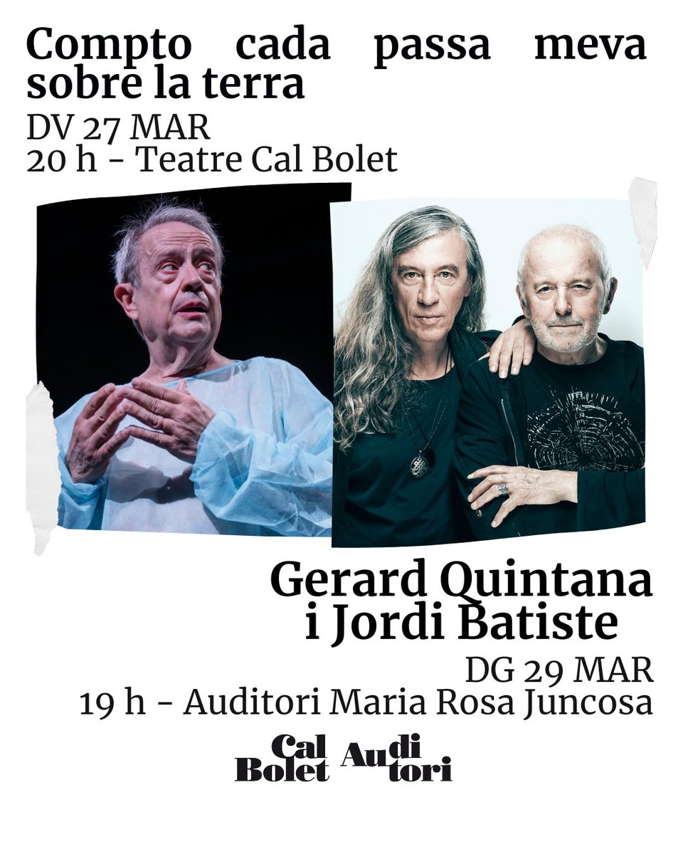 espectaclesvila's tweet photo. Què no et pots perdre aquest cap de setmana?

🎫https://t.co/LtJB0jrc1N
#espectaclesvila
#culturavilafranca https://t.co/Jz121qfC1b