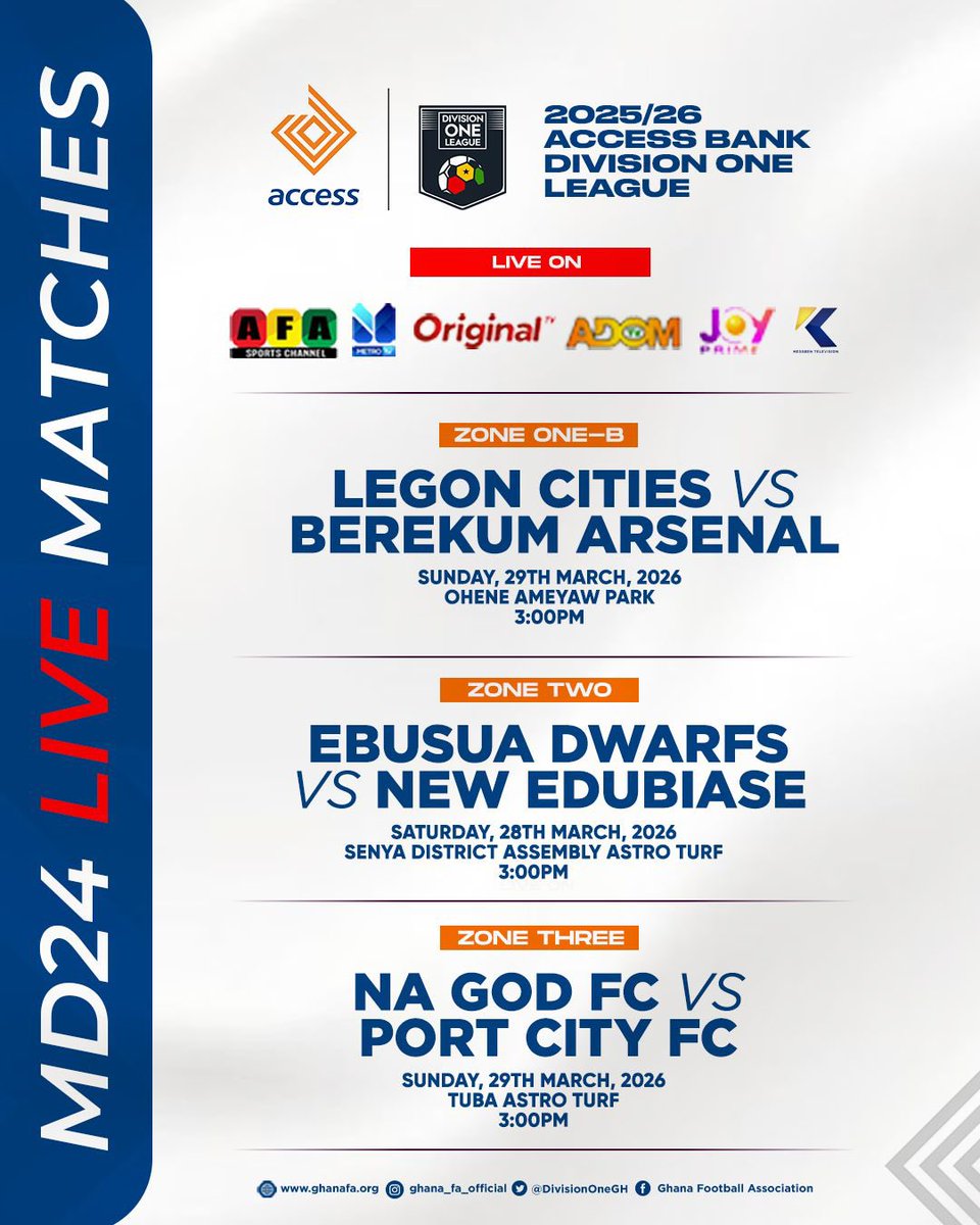 🇬🇭 Access Bank Division One League tweet media