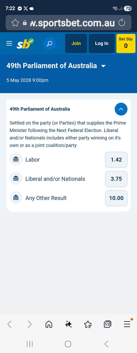 harry275437452's tweet photo. @Ausbobsmit Seems I'll stick to the bookies odds and not just opinion polls that aren't even close just like SA #auspol #springst https://t.co/mWgZjiNqFd