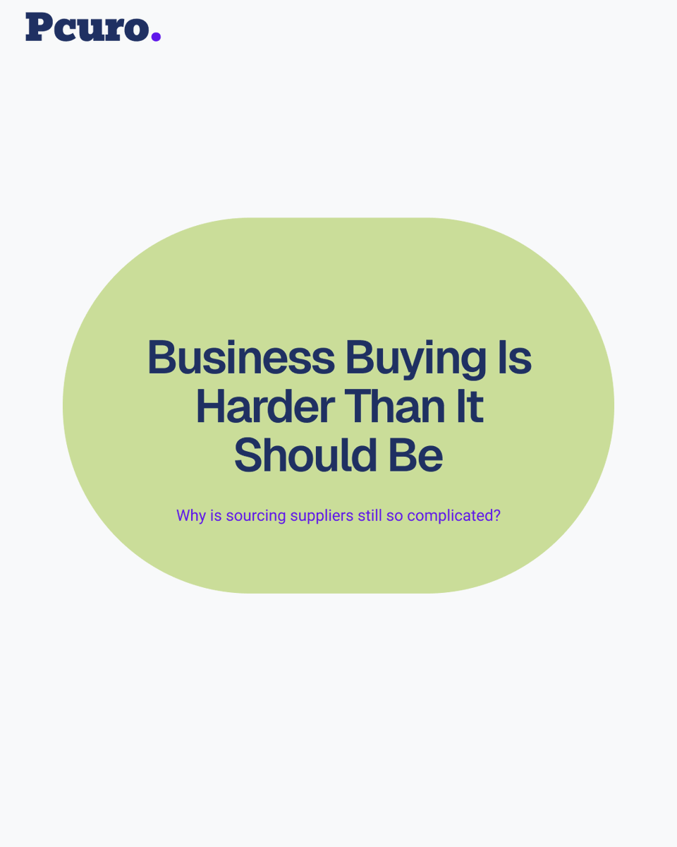 pcurohq's tweet photo. Business buying is harder than it should be.

You send emails
You chase suppliers for quotes
You compare PDFs and spreadsheets

And somehow, this is still the standard.

Why is business buying still stuck in 2005?
While most workflows have become digital and automated, sourcing and procurement are still fragmented, manual, and slow.

This is exactly the gap we’re working on at Pcuro.

A better way to source, compare, and decide
Without the back-and-forth
Without the messy spreadsheets

Still early, but moving toward a more structured, transparent way of buying.
How does your team handle supplier sourcing today?

#B2B #Procurement #SaaS #Marketplace
#Startups #ProductDesign