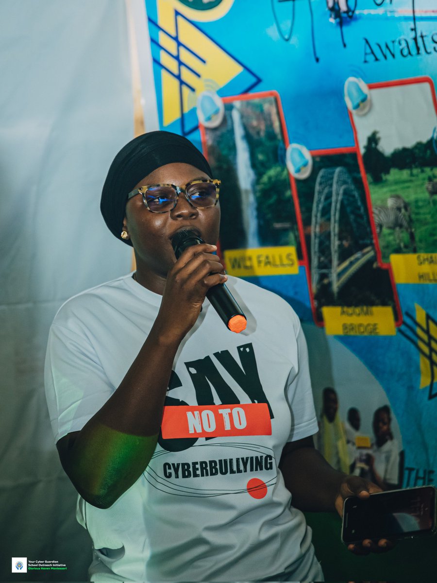 UrCyberGuardian's tweet photo. At our recent outreach on March 12, 2026, at Glorious Haven Montessori School, Rafiatu Ibrahim, Executive Director of Your Cyber Guardian, led an engaging session with students on a critical topic — cyberbullying. https://t.co/7mkjao8qRA