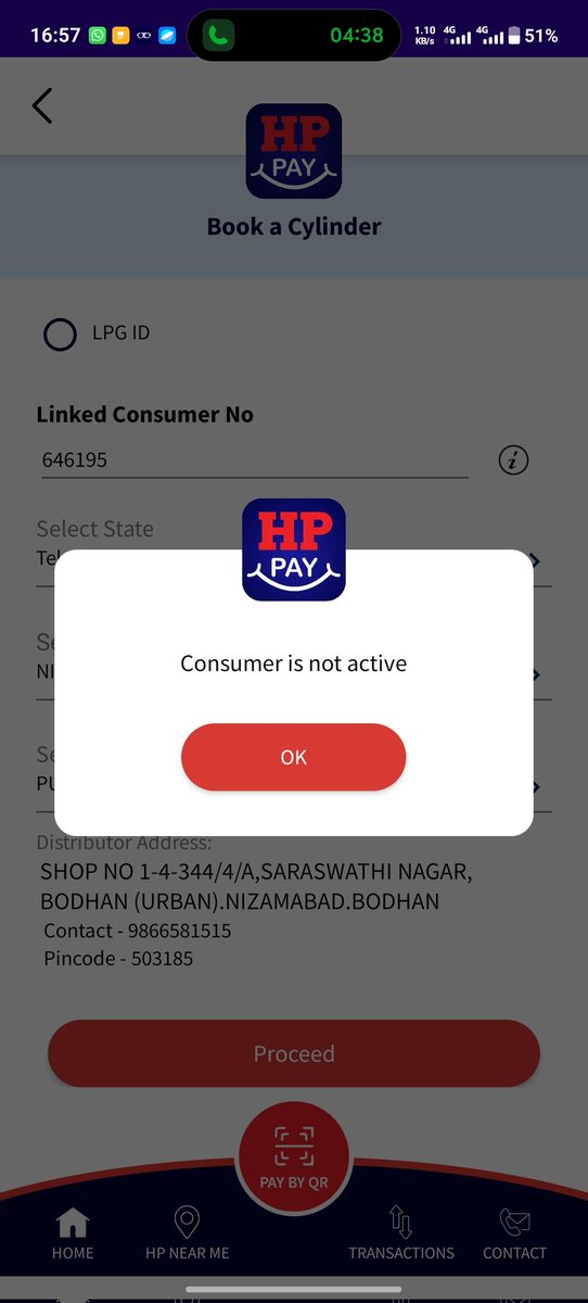sajidahmed322's tweet image. "@MoPNG_eSeva @HPCL My HP Gas Consumer No: 646195 (LPG ID: 17226000006461956) is showing 'Blocked' even after KYC completion. Not able to book cylinder from Telangana. Please reactivate my connection. #HPGas #LPG #ConsumerHelp"