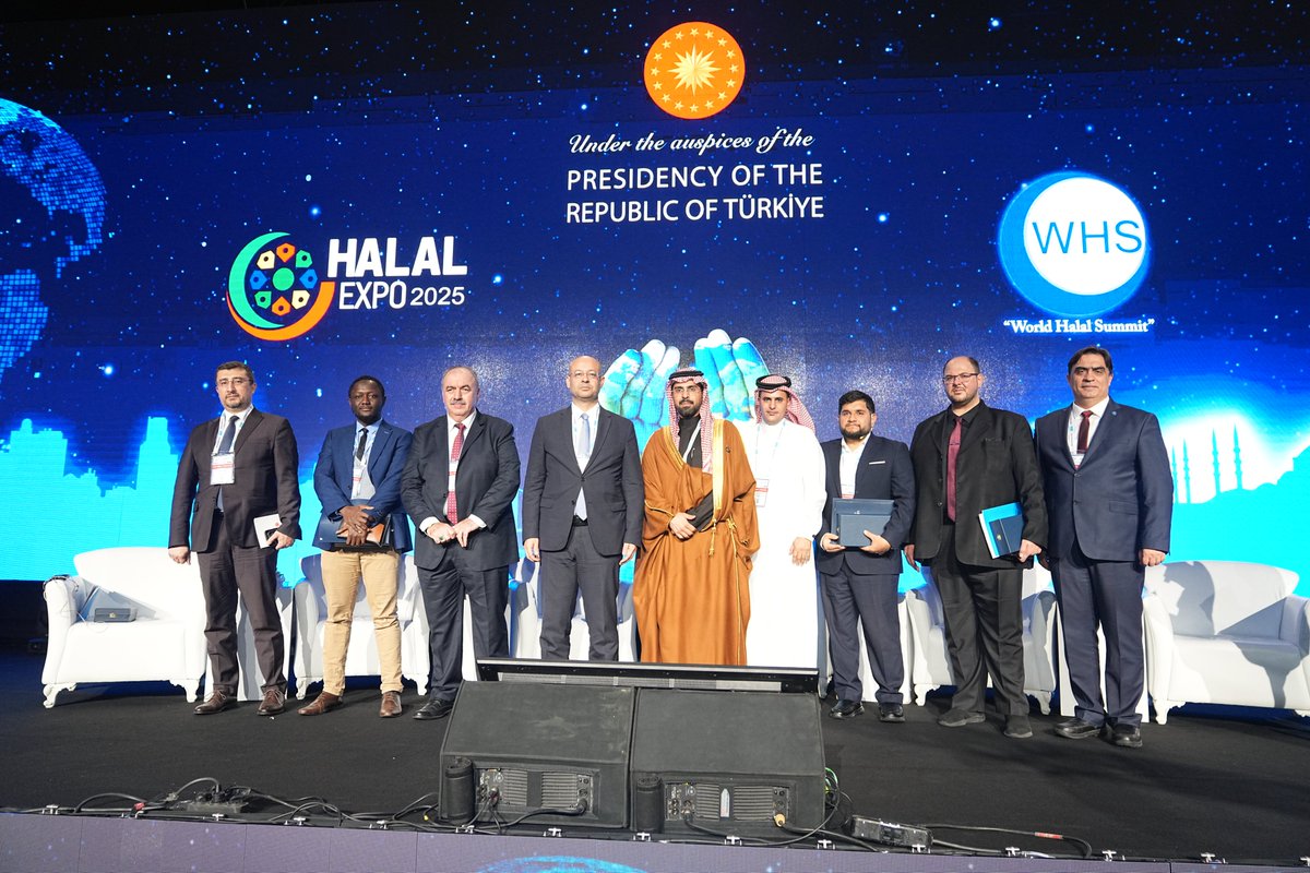 HalalSummit's tweet photo. Throwback to an insightful Session 1 at WHS 2025!

We kicked off with a deep dive into Halal Quality Infrastructure: Standardization, Certification & Accreditation in the Halal Industry — a crucial conversation shaping the future of the global halal economy.

Swipe through for some highlights from the session

Stay tuned for more updates as we gear up for WHS 2026 — bigger, better, and unmissable!

#WHS2025 #HalalQualityInfrastructure #HalalStandardization #HalalCertification #HalalAccreditation #Smiic #Discoverevents #HalalExpoIstanbul #OIC #HalalIndustry #Throwback #WHS2026 #ComingSoon