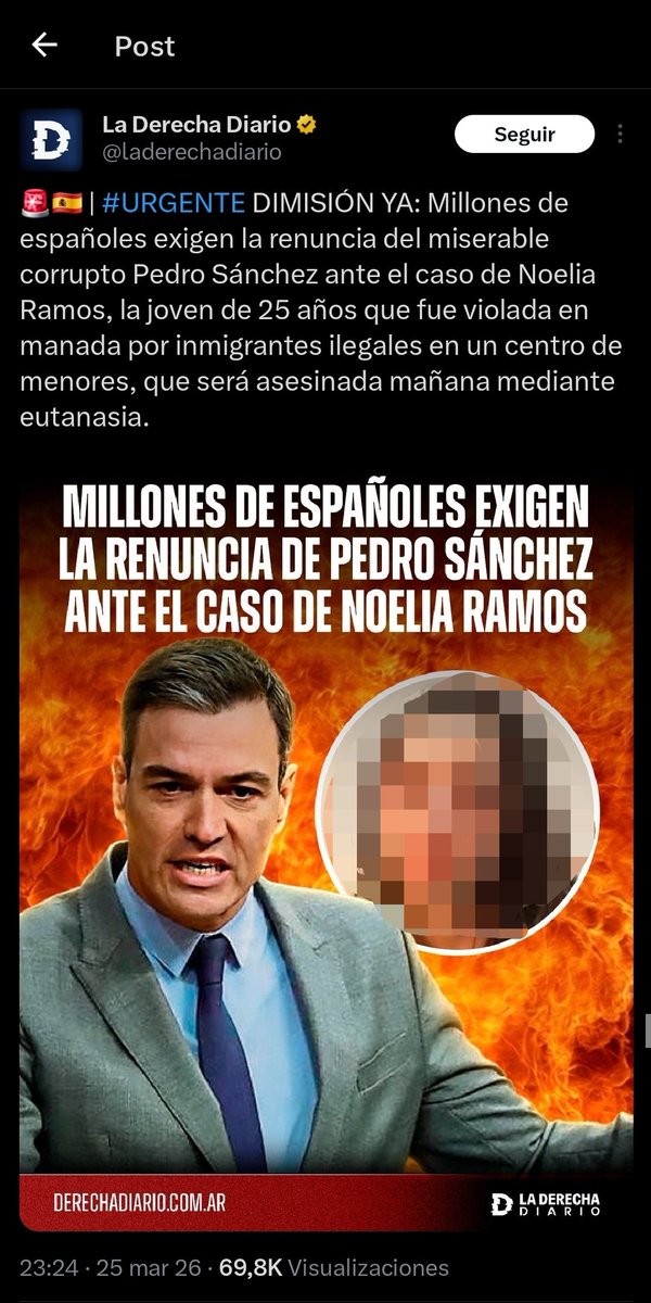 No falla, el basurero, también conocido como El Condenas, sirviendo basura humeante para sus comensales ambrientos.
PD: la foto de ella la he pixelado yo por respeto.
