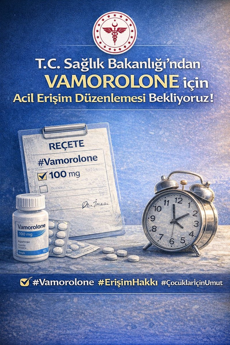 MuratYilma14959's tweet photo. Agamree (vamorolon) 2 yaş  üzeri hastalarda dmd tedavisi için endike olan reçeteli bir ilaçtır.ABD'de FDA tarafından onaylanmıştır
Ülkemizde SGK kapsamına alınsın istiyoruz.#DMDiçinAdımAtın
#iran #sondakika #Trump #israil #iranwar #TRTHABER #akaryakıt #TelAvive #muhsinyazıcıoğlu https://t.co/sSH2DlFcsZ