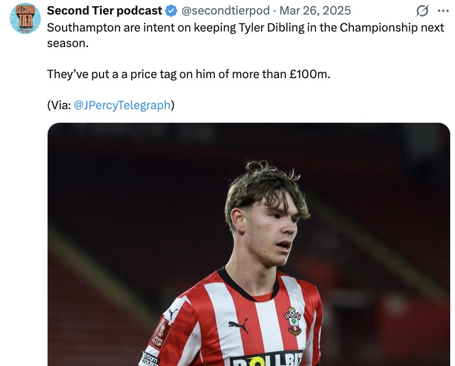 Second Tier podcast tweet media