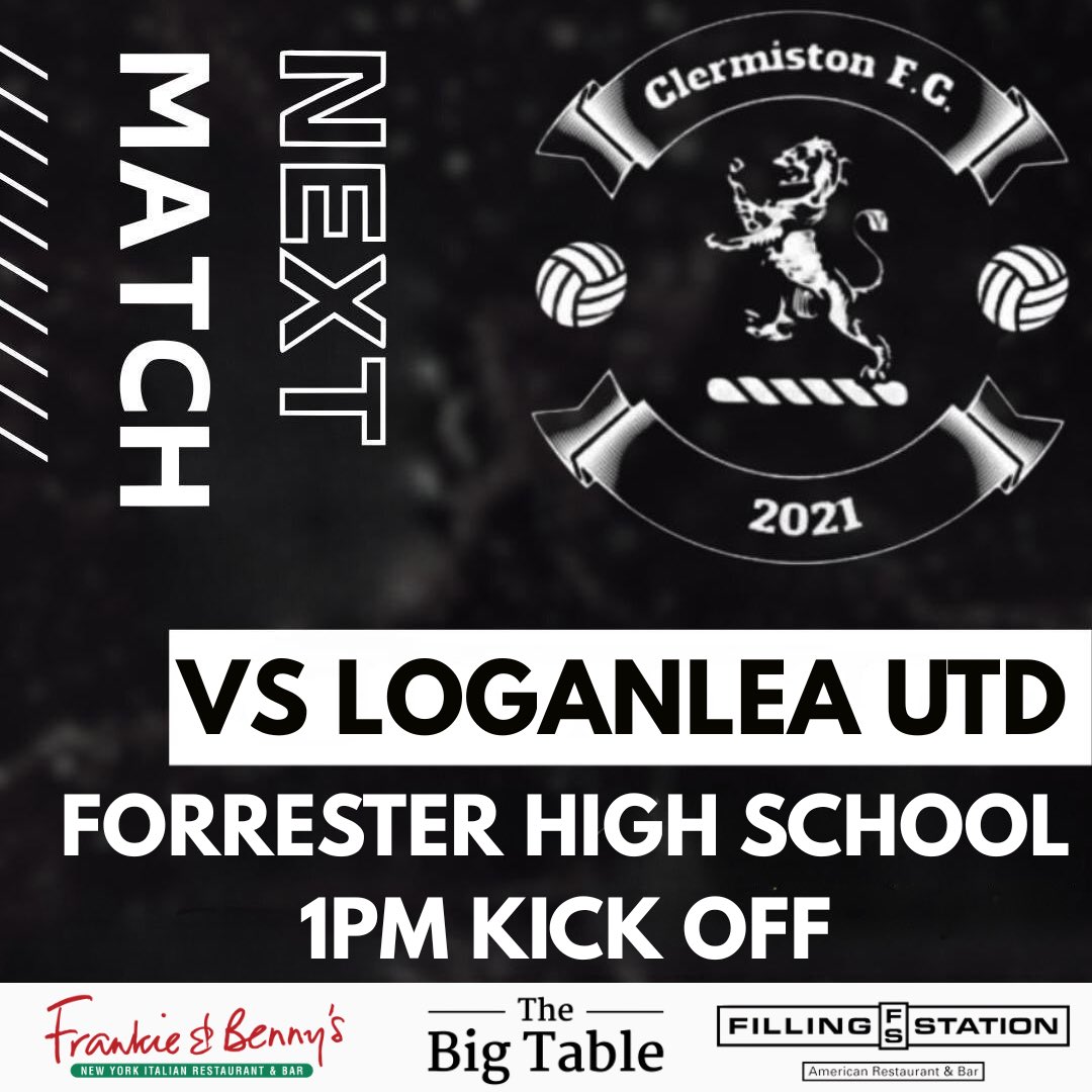 NEXT MATCH ⚽️⚽️

It’s a semi final this Saturday as we host Loganlea United in the David Ramage Cup. Expecting a tough game against a strong side but one the boys are looking forward too. As always get down and give your support, would be appreciated. MON THE CLERRY 💜