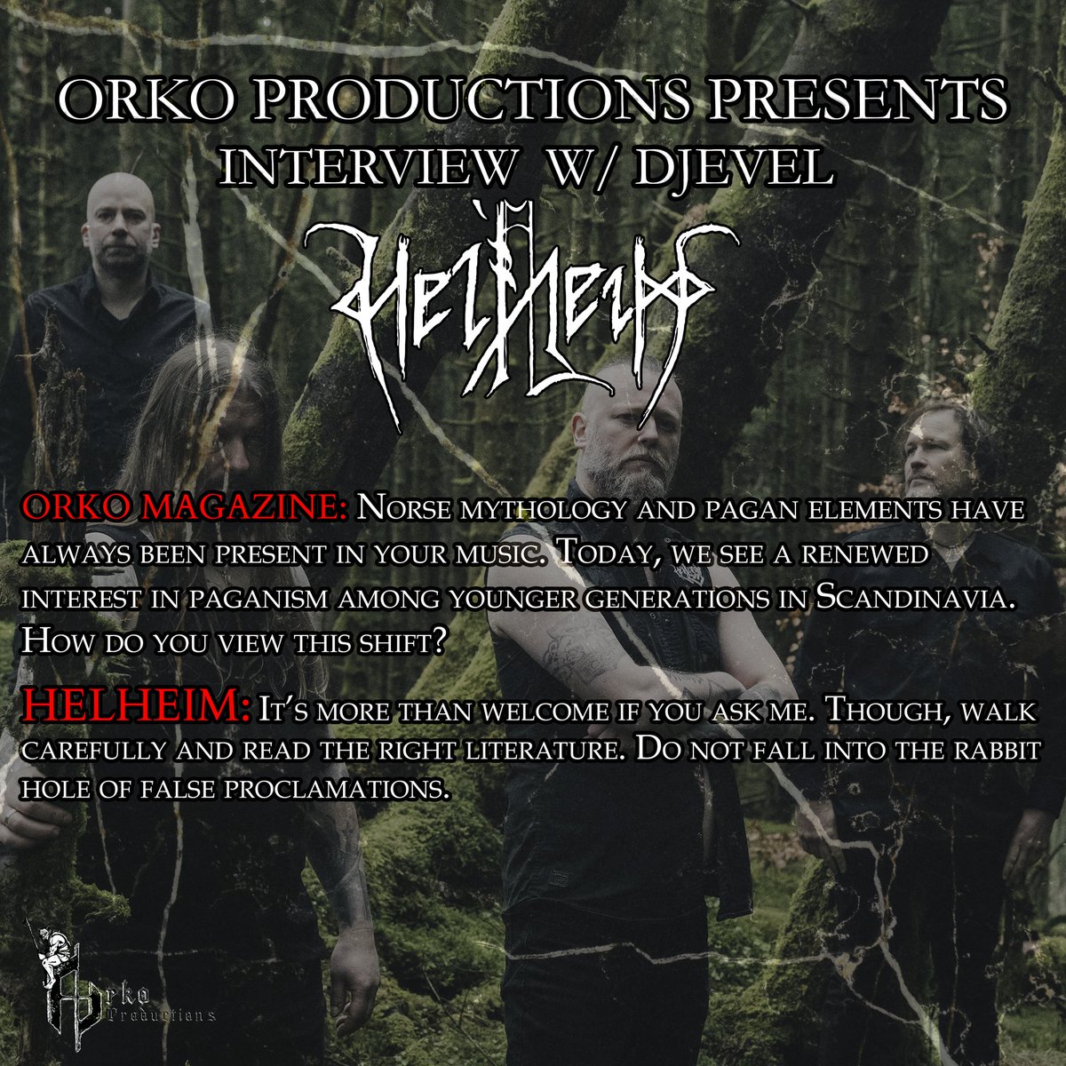 OrkoProduction's tweet photo. Orko Productions / Magazine proudly presents a new interview with the legendary Helheim.
Link in bio.
https://t.co/7v2XJKWoox https://t.co/KX4vxSJd2y