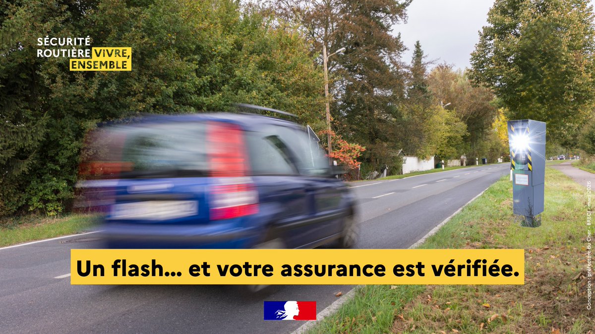 Image de Préfet du Cher - #SécuritéRoutière | 📸 Un flash… et votre assurance est vérifiée.
Les véhicules flashés pour un excè