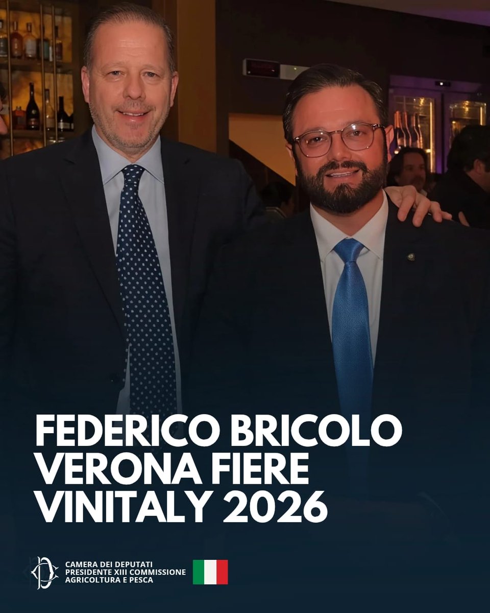 mircocarloni's tweet photo. 🌍 #Vinitaly2026: Hub globale del business vinicolo 🍷
​Con il Presidente Federico Bricolo, @Veronafiere si conferma asset strategico:
🔹 1.200 Top Buyer da 70+ Paesi
🔹 8 mld € di export sostenuto
🔹 4.000+ brand in scena
​Il motore dell’eccellenza italiana nel mondo. #wine https://t.co/qbiLNr5aCr