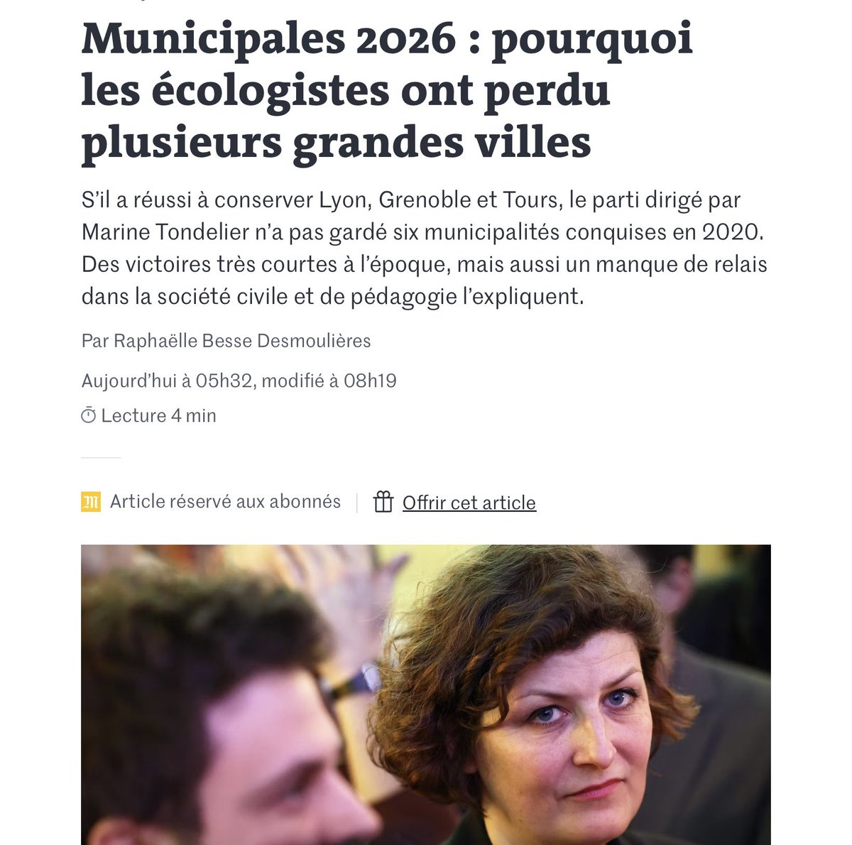 DuprDominique2's tweet image. 🌳😢 DÉCEPTION EELV a perdu plusieurs grandes villes pour avoir imposé une politique dogmatique, n’avoir pas compris que l’évolution d’une ville ne peut se faire qu’avec ses habitants et avoir oublié de mettre la préservation de l’#environnement au cœur de ses priorités.