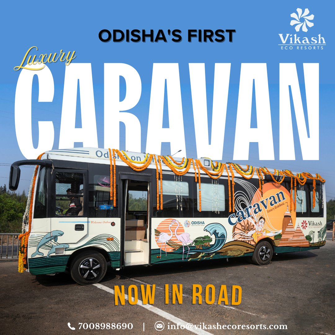 EcoVikash's tweet photo. Odisha’s first luxury caravan is ready for you! 🚐🔥
Explore Odisha like never before.
Book your caravan experience today -📞+91- 7008988697/90

#odishatourism #luxurycaravan #vikashecoresorts #exploreodisha https://t.co/FU5OG4O4qH