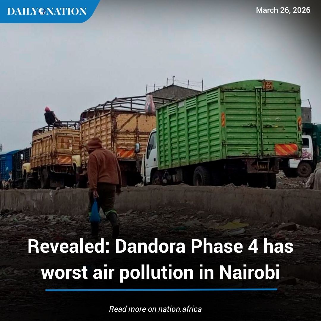 NationAfrica's tweet image. Residents in Nairobi City County are breathing pollution levels that exceed global health recommendations, raising concerns over long-term exposure and its risks to public health.

#Earthwise zurl.co/EVb0p