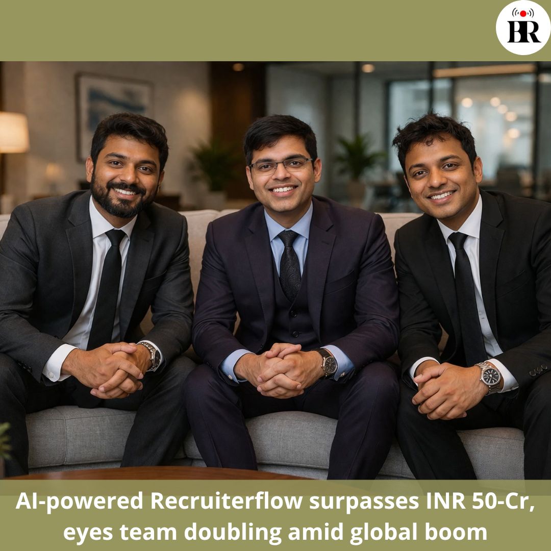 businessreviewL's tweet photo. AI-powered @recruiterflow surpasses INR 50-Cr, eyes team doubling amid global boom
Read more :- https://t.co/8bbYB1ijYx
#AIinHR #ApplicantTracking #BootstrappedSuccess #RecruitingSoftware #StaffingTech https://t.co/Fv5IsWVawQ