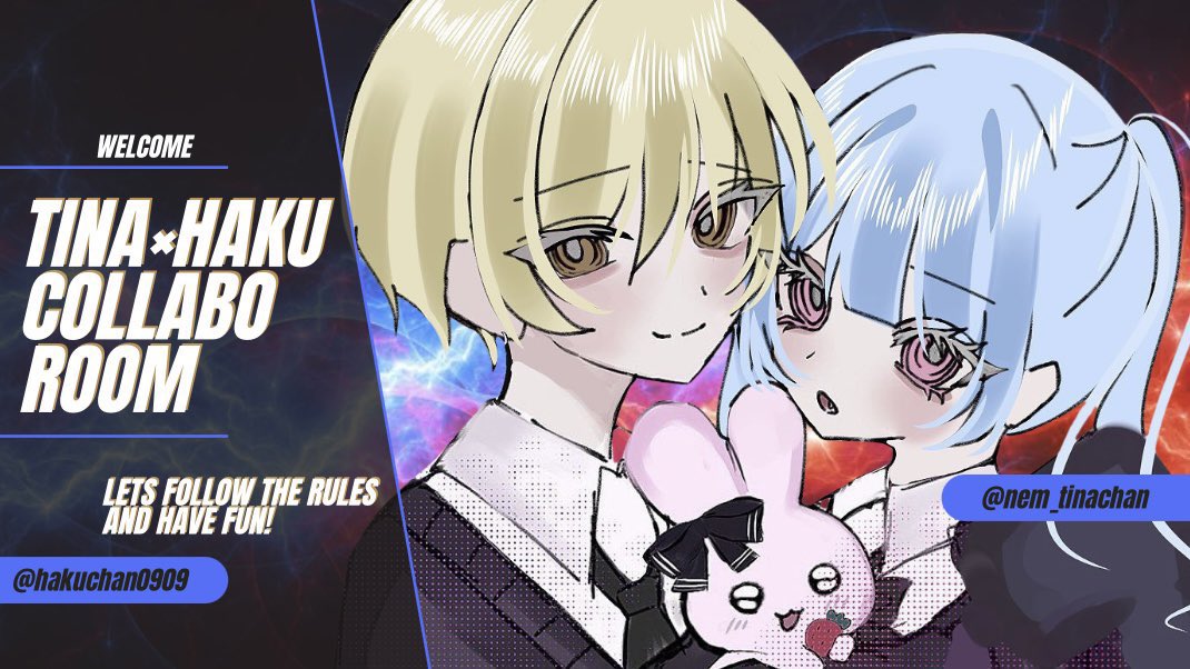Tina ✖️HakuRoom💘🦈
   
   日時   4月12日21:00/21:30

   武器縛り
　　　1戦目短機関銃縛り
　　　2戦目M4A4縛り

   形式 ｜ #男女デュオ

   賞金 ｜🥇500×P 各試合

  🩵2人のIDと荒野名+代表ID
条件（全）F &amp;RT
<a href="/nem_tinachan/">てぃなぷしゅ💘【꒰ঌ И:KE ໒꒱⋆*/καρίνα/Lib】</a> 
<a href="/hakuchan0909/">はく🦈『眠れるアル』【CarnivaL】【Lib】</a> 

お返し仲良し優先に拾います